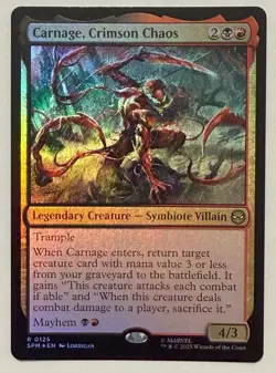 Carnage, Crimson Chaos Foil - Marvel's Spider-Man MTG - Image 1