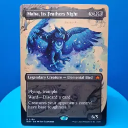 Maha, Its Feathers Night (Borderless) Bloomburrow Regular - Image 1