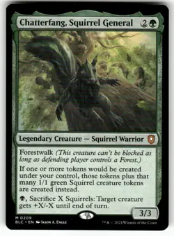 Chatterfang, Squirrel General 209 NM MTG Commander: Bloomburrow Magic - Image 1