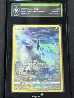 2923 Pokemon TCG Crown Zenith: Absol GG16/GG70 Graded 9 Mint GALARIAN Gallery - Image 1