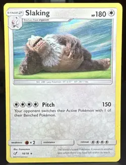 Pokemon TCG Slaking 18/18 Detective Pikachu Holo Card - Image 1