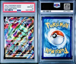 2021 POKEMON SWORD SHIELD EVOLVING SKIES FULL ART RAYQUAZA VMAX PSA 10 GEM MINT - Image 3