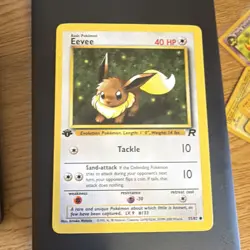 Pokemon Eevee 1st Edition Team Rocket Regular Common 40 HP 55/82 Card - Image 1
