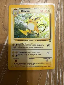 Pokemon Base Set 2 Raichu Holo #16/130 NM - Image 1