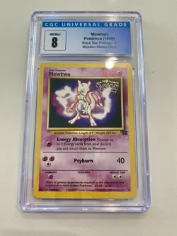 Mewtwo - Pokemon WOTC Black Star Promo #3 - Near Mint to Mint CGC 8 - Image 1