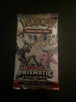 22.38g VERY HEAVY Prismatic Evolutions Pokemon Sealed Booster Pack New - Image 2