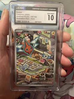 Pokemon Rotom 197/182 Destined Rivals Illustration Rare CGC 10 GEM MINT - Image 1
