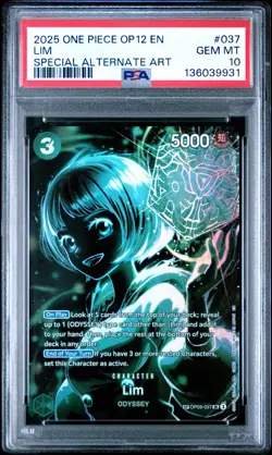 PSA 10 – 2025 ONE PIECE OP12-LEGACY OF THE MASTER 037 LIM SPECIAL ALT ART (EN) - Image 1