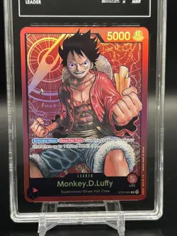 2022 One Piece TCG ST01-001 Monkey D. Luffy Leader Foil. TAG Grade 9/10 - Image 2