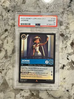 Disney Lorcana First Chapter Jasmine #149 Queen of Agrabah PSA 10 - Image 1