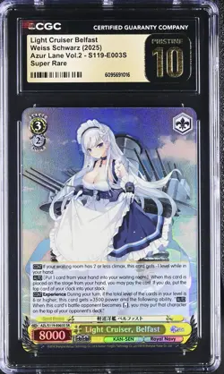 Weiss Schwarz GRADED Light Cruiser Belfast S119-E003S Azur Lane SR PRISTINE 10 - Image 1