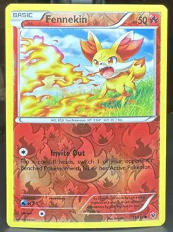 Pokemon Pokemon TCG Fennekin 11/124 Fates Collide Reverse Holo Card - Image 1