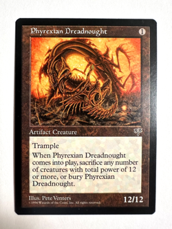 MTG MIRAGE: 1x LP Phyrexian Dreadnought Magic the Gathering Card Trample Power - Image 1