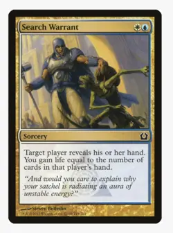 Search Warrant | MTG Return to Ravnica | EDH Lifegain Azorius | LP-NM - Image 1