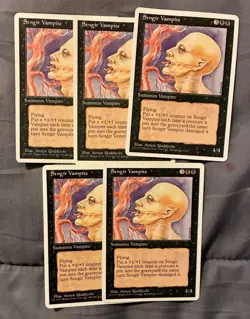 4th Edition MTG X5 Sengir Vampire Magic - Image 1