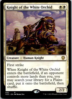 Knight of the White Orchid R Commander: Innistrad: Crimson Vow 92 NM Normal - Image 1