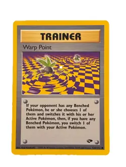 New: Vintage 1999 Pokemon TCG Warp Point 126 Gym Challenge Regular Common - Image 1