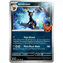 Umbreon 130/197 Regular Uncommon Halloween Trick Or Trade 2024 Pokemon TCG (NM) - Image 1