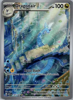 Pokemon TCG Dragonair Scarlet & Violet 151 Illustration Rare Holo Card 181/165 1 - Image 1