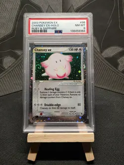 2003 POKEMON EX RUBY & SAPPHIRE #96 CHANSEY EX-HOLO PSA 8 - Image 1