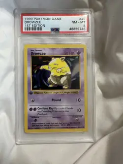 Pokemon TCG Drowzee Base Set, 1st Edition 49/102 Nm-mint 8 PSA - Image 1