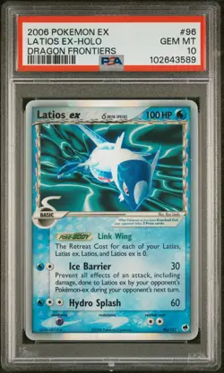 2006 POKEMON EX DRAGON FRONTIERS #96 LATIOS EX-HOLO PSA 10 - Image 1