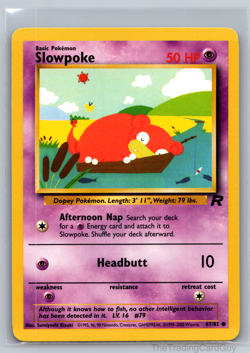 Slowpoke 67/82 Common Team Rocket WOTC Pokemon LP - Image 1