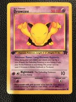 Drowzee 54/82 1st Edition Team Rocket Vintage WOTC - Pokemon TCG - Image 1