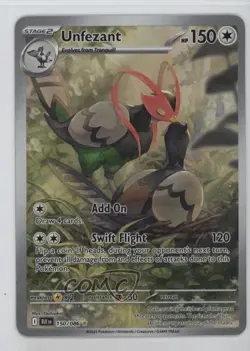 Unfezant Illustration Rare Pokemon Black Bolt BLK #150 - Image 1