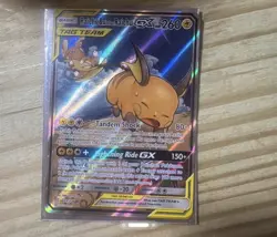 Pokemon Raichu & Alolan Raichu GX TAG TEAM Full Art Ultra Rare Holo 221/236 - Image 3