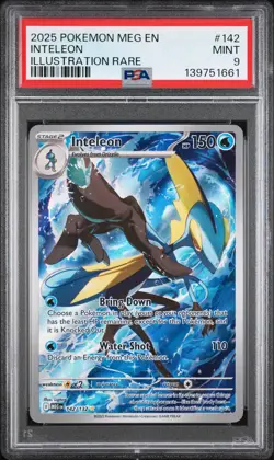 Inteleon 142/132 Illustration Rare Meg En-mega Evolution Pokemon PSA 9 - Image 1