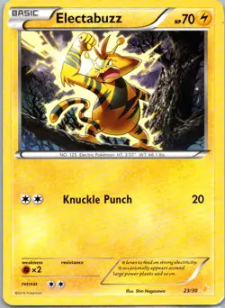 Pokemon TCG Electabuzz 23/30 XY Trainer Kit Pikachu Libre MP - Image 1