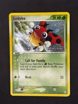 Pokemon TCG: Ledyba 64/109 Team Rocket Returns - Reverse Holo Stamped - MP+ - Image 1