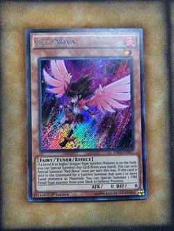 Yugioh Red Nova DRL3-EN017 Secret Rare 1st Ed LP - Image 1