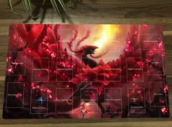 NEW Playmat YGO TCG CCG Mat Akiza Izinski Black Rose Dragon + Bag - Image 1