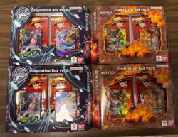 One Piece TCG Illustration Box Vol 5 & Vol 6 English 4 x Box LOT OP-13 PRB-02 - Image 1