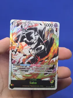 One Piece Ultra Deck: Three Brothers Sabo ST13-001 Parallel Alternate Art Leader - Image 2