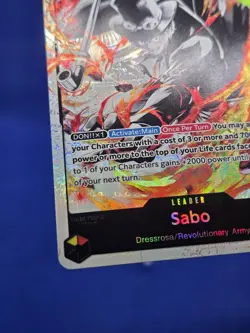 One Piece Ultra Deck: Three Brothers Sabo ST13-001 Parallel Alternate Art Leader - Image 5
