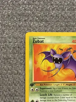 Pokemon TCG Zubat 1st Edition Fossil 57/62 Common Card LP Condition - Image 4