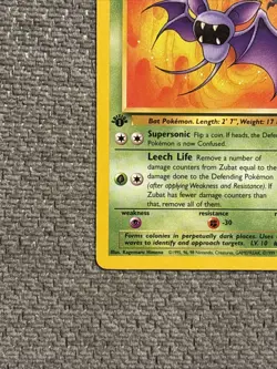 Pokemon TCG Zubat 1st Edition Fossil 57/62 Common Card LP Condition - Image 5