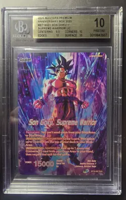 Dragon Ball Super Son Goku Supreme Warrior Holo Foil Card BT16-001 BGS 10 - Image 1