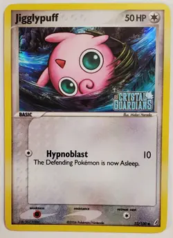 Jigglypuff Crystal Guardians Stamped Holo Card 53/100 Pokemon TCG 2006 - Image 1