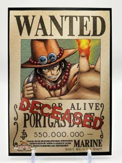 ONE PIECE WANTED POSTER Bromide Card Portgas D Ace Mugiwara Store From Japan - Image 1