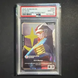 2025 Gundan en #005 EX base PSA 10 Bandai Card Games Fest Promo Gundam - Image 1