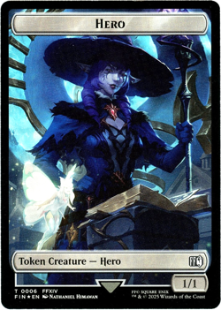 Hero (0006) / Horror (0013) Double-Sided Token (Foil) - Final Fantasy - MTG - Image 1