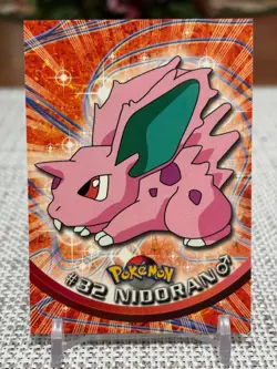1999 Topps Pokemon #32 Nidoran (TV Animation Series 1) 2nd Print Black Logo NM - Image 1
