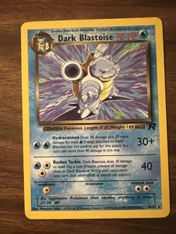 Dark Blastoise - 20/82 -Pokemon Team Rocket Unlimited Rare Card WOTC NM NON HOLO - Image 1