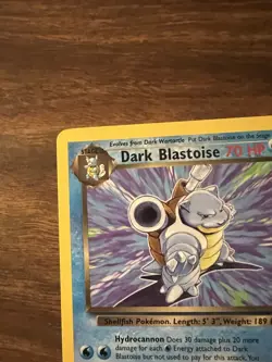Dark Blastoise - 20/82 -Pokemon Team Rocket Unlimited Rare Card WOTC NM NON HOLO - Image 2