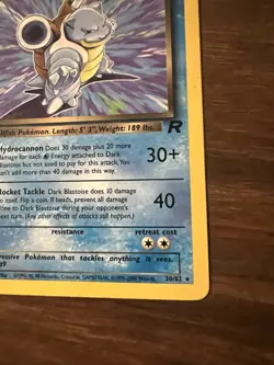 Dark Blastoise - 20/82 -Pokemon Team Rocket Unlimited Rare Card WOTC NM NON HOLO - Image 4