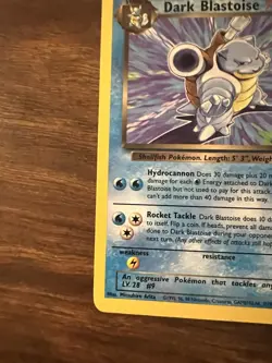 Dark Blastoise - 20/82 -Pokemon Team Rocket Unlimited Rare Card WOTC NM NON HOLO - Image 5